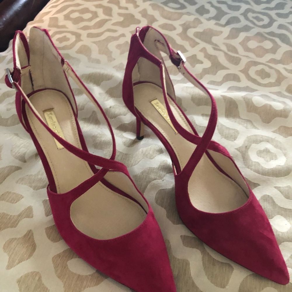 Louise et Cie beautiful suede magenta pumps 7